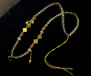 0205XZ04-西藏天珠-黃琉璃項鏈（A4）