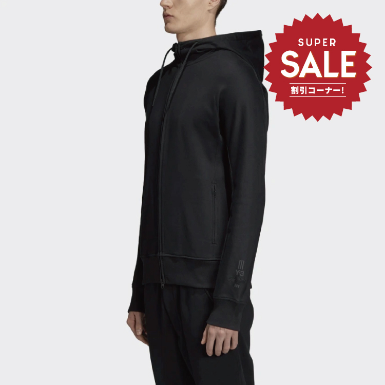 【 Y-3 NEW CLASSIC HOODY JACKET 手袖LOGO外套 - 黑 】