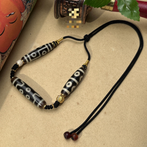 0205XZ16-西藏天珠-六七八眼轉運大陣項鏈（A16）