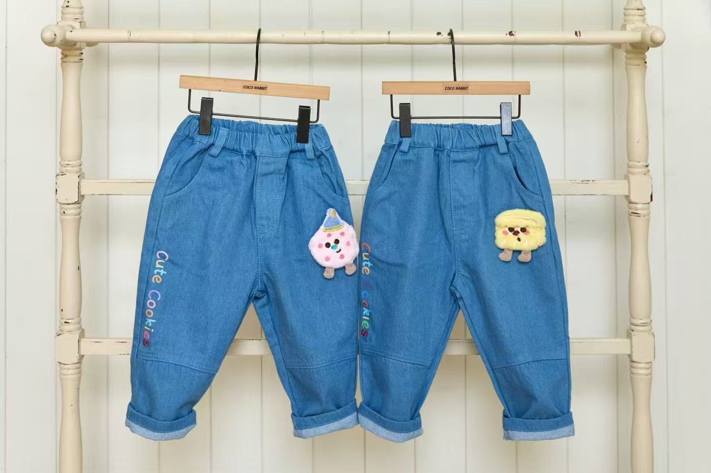 CRC02B027BL  Coco Rabbit 粉紅party cookie 牛仔褲