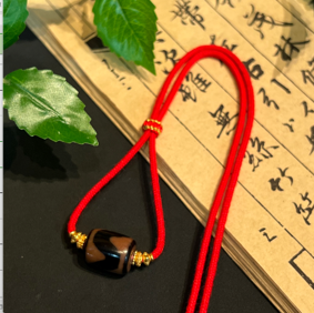 0205XZ28-西藏天珠-虎牙鎖骨鏈（A28）