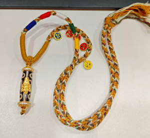 0205XZ30-西藏天珠-九眼紮基拉姆五行繩（A30）