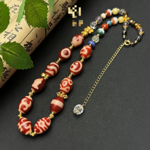 0205XZ32-西藏天珠-紅肉多寶項鏈（A32）