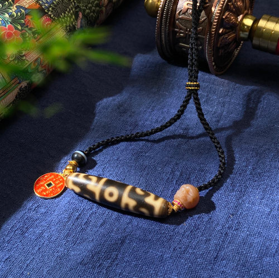 0205XZ33-西藏天珠-蓮師三眼項鏈（A33）