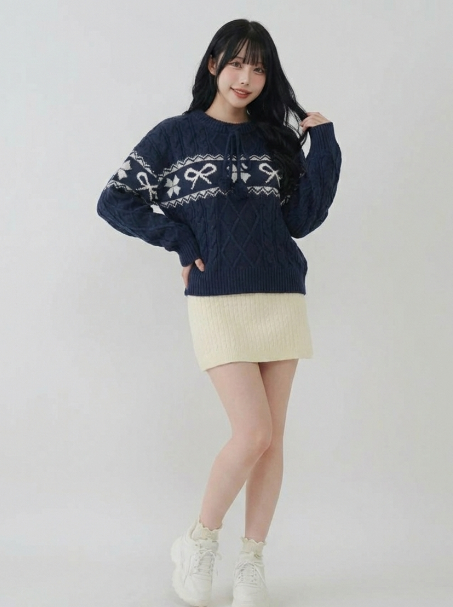 ODO 蝴蝶結針織 TOP