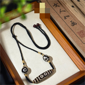 0205XZ40-西藏天珠-五眼財庫多寶項鏈（A40）