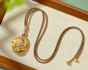 0205XZ41-西藏天珠-925銀將軍鳳九項鏈（A41）