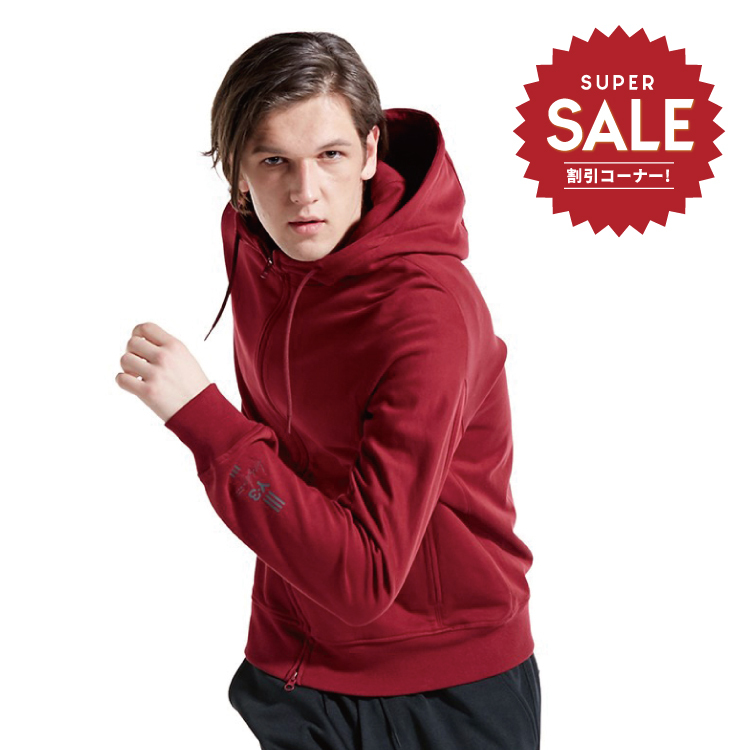 【 Y-3 NEW CLASSIC HOODY JACKET 手袖LOGO外套 - 酒紅 】