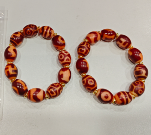 0205XZ53-西藏天珠-紅肉多寶手串（A53）