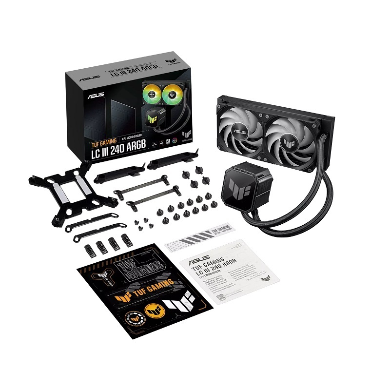 ASUS 華碩 TUF Gaming LC III 240 ARGB 一體式水冷 CPU 散熱器 軍戎白/黑色