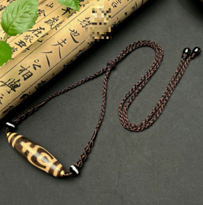 0205XZ64-西藏天珠-寶瓶蓮心項鏈（A64）