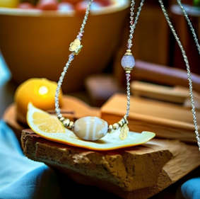 0205XZ66-西藏天珠-嫩色雙虎牙項鏈（A66）