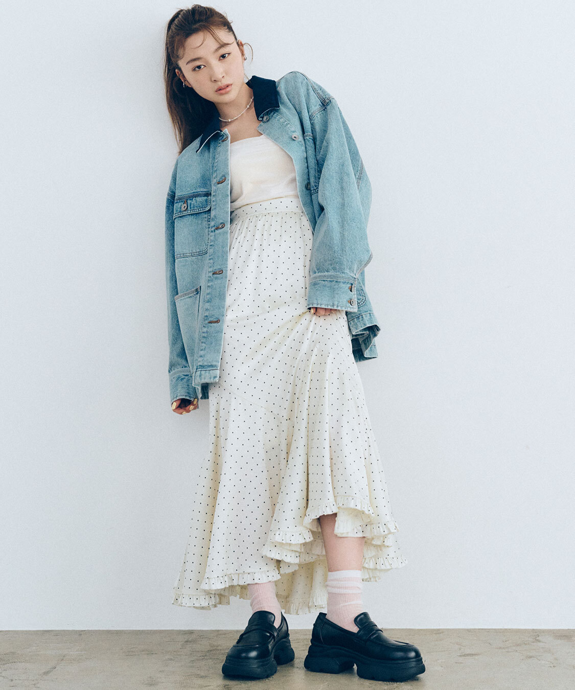 [預購] COCO DEAL裙襬荷葉魚尾長裙