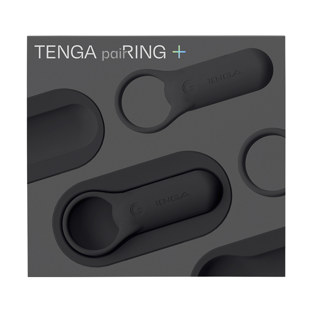 【官網限定】TENGA paiRING+ 配悅環 加強版 黑色+PLAY GEL [刺激黑] 套組