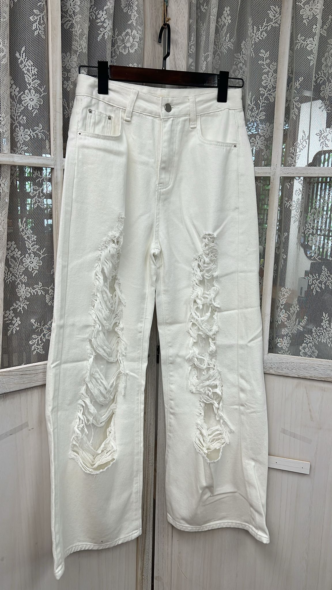 0211CT18衣物CT-女裝牛仔褲(白色) 腰圍: 29 in (A18)