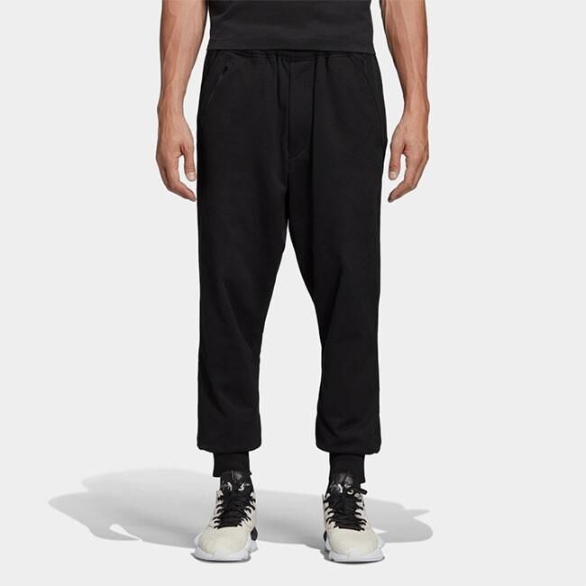 【 Y-3 U CLASSIC CUFF PANTS 運動LOGO長褲 - 黑 】