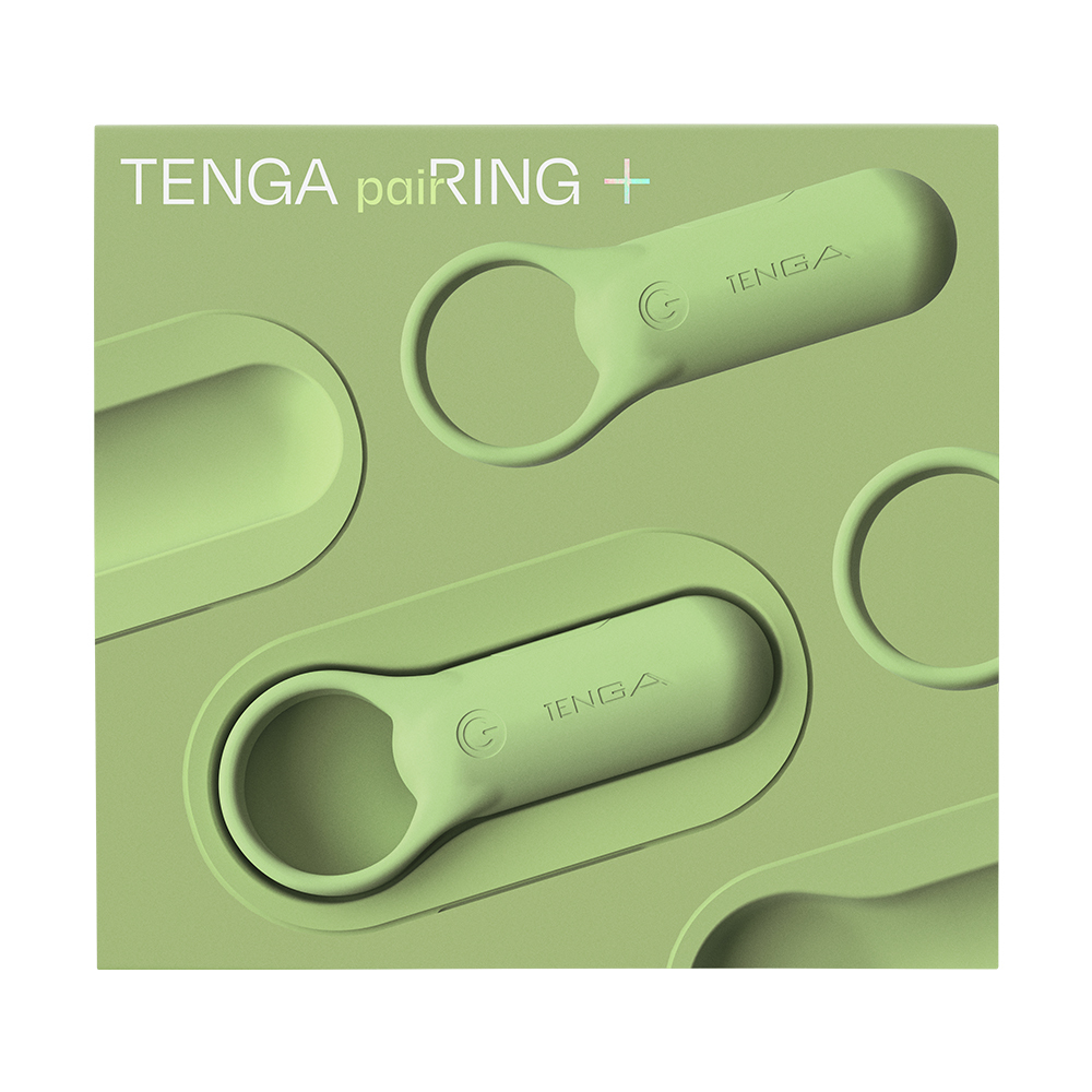 【官網限定】TENGA paiRING+ 配悅環 加強版 青檸綠+PLAY GEL [刺激黑] 套組