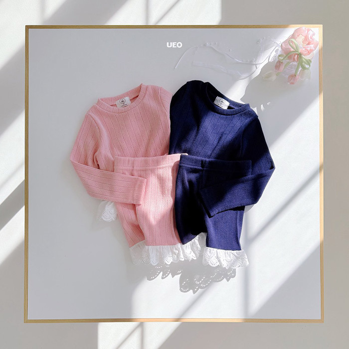 正韓春ueo 兩色花邊內搭褲