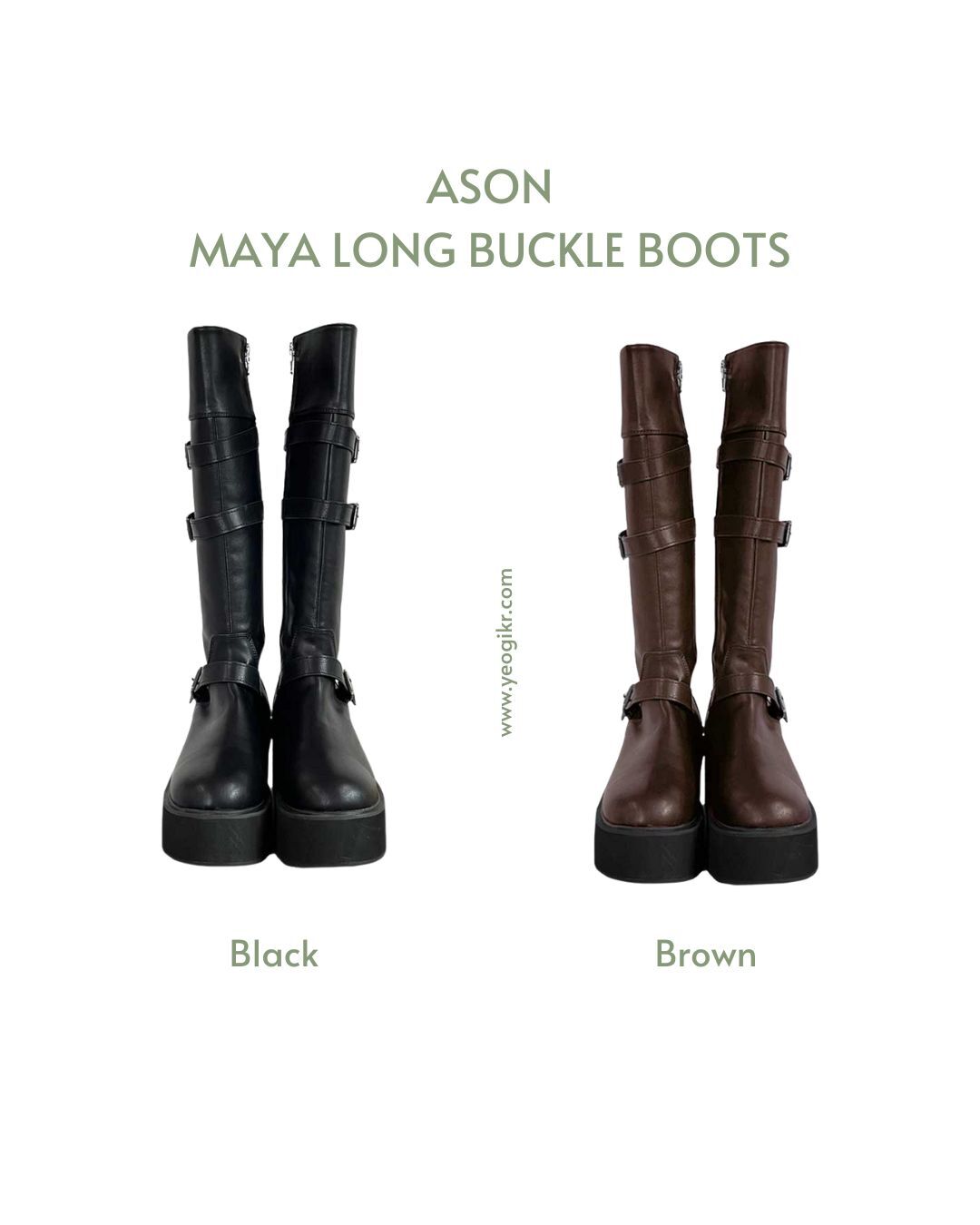 ASON｜MAYA LONG BUCKLE BOOTS