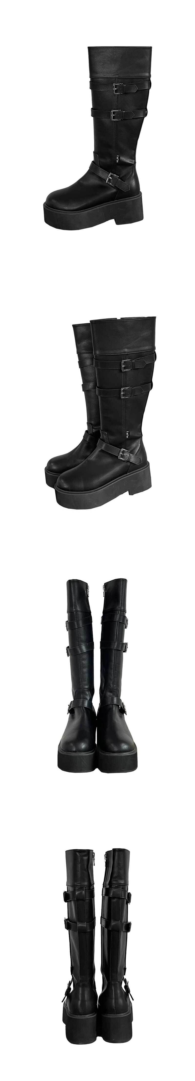 ASON｜MAYA LONG BUCKLE BOOTS
