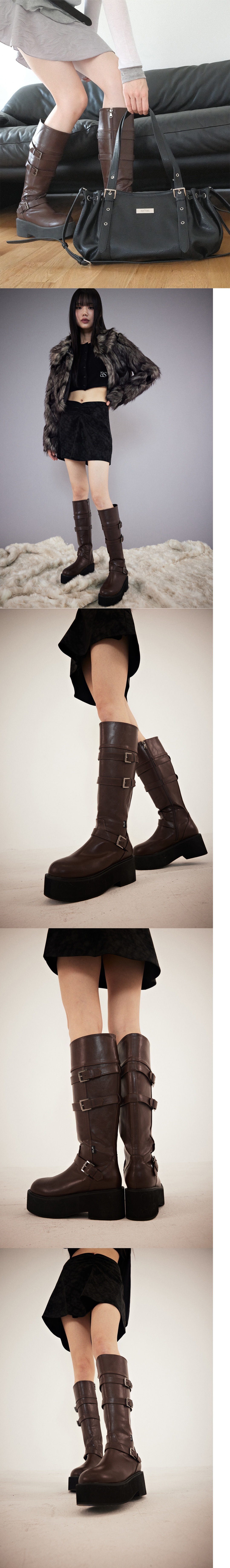 ASON｜MAYA LONG BUCKLE BOOTS