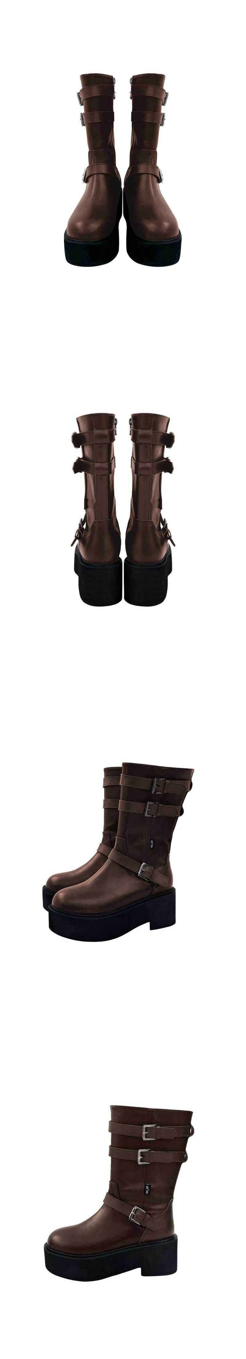 ASON｜MAYA MIDI BUCKLE BOOTS