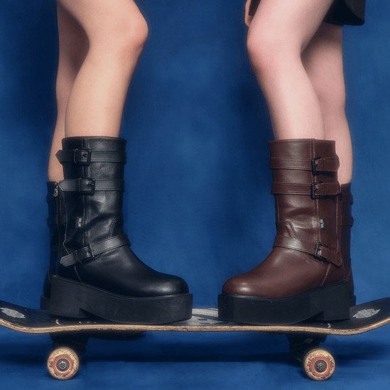 ASON｜MAYA MIDI BUCKLE BOOTS [2 colors]