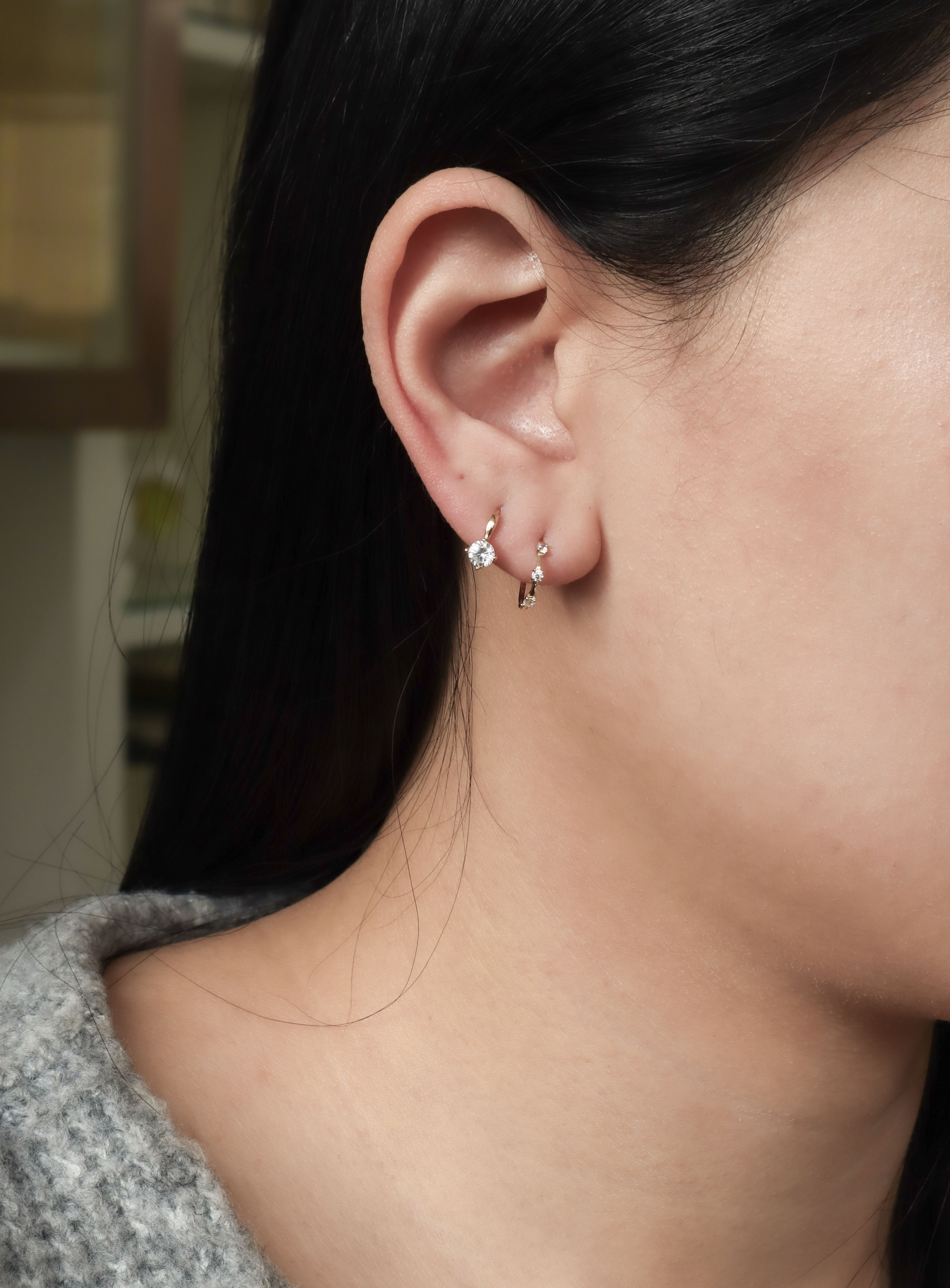 10K/恆光閃耀圈式耳環