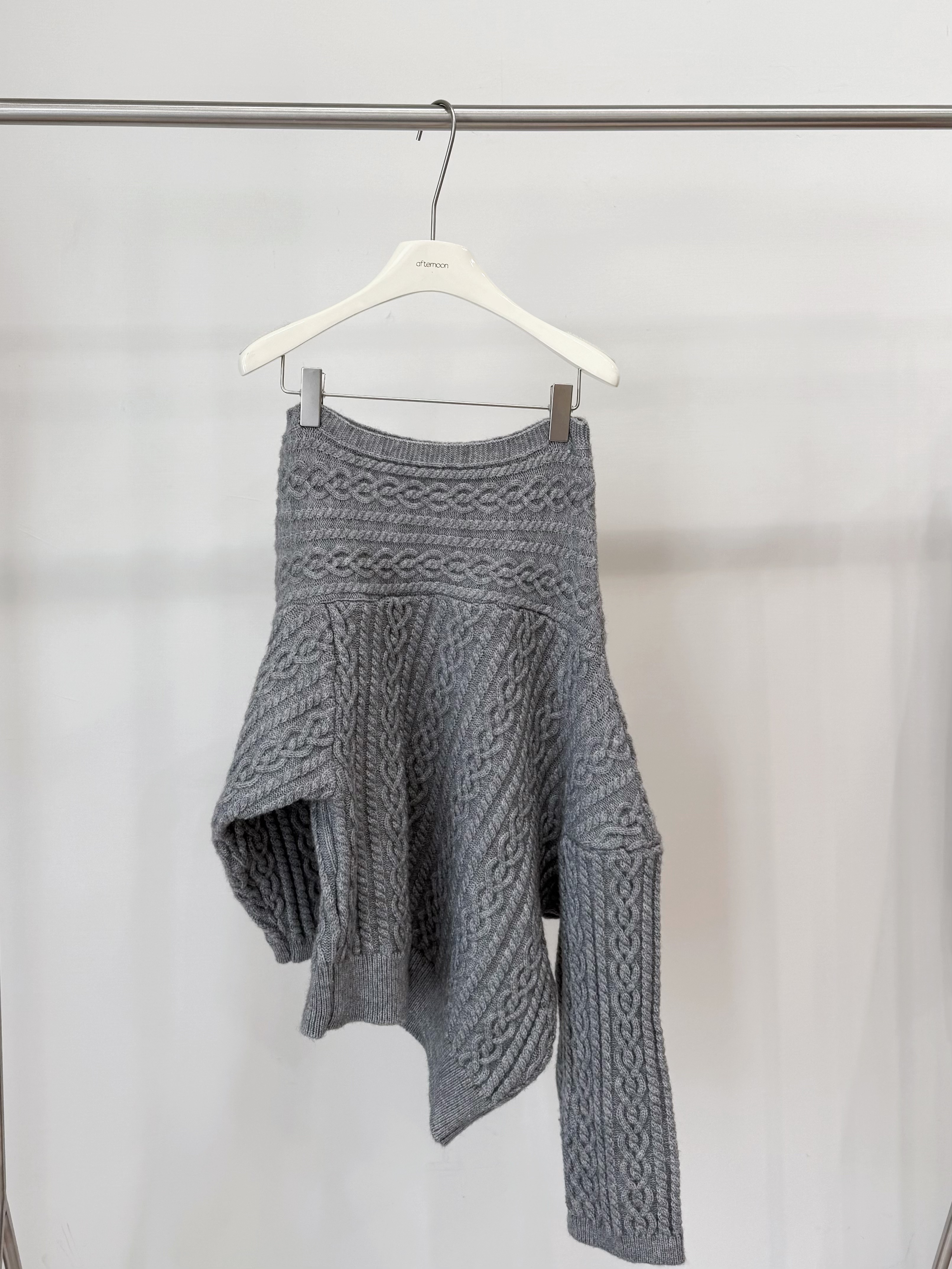 915 溫柔麻花一字針織毛衣