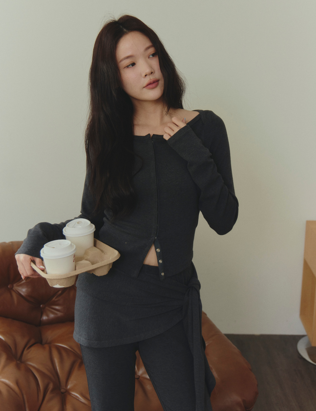 壓扣羊絨外套（3尺寸）