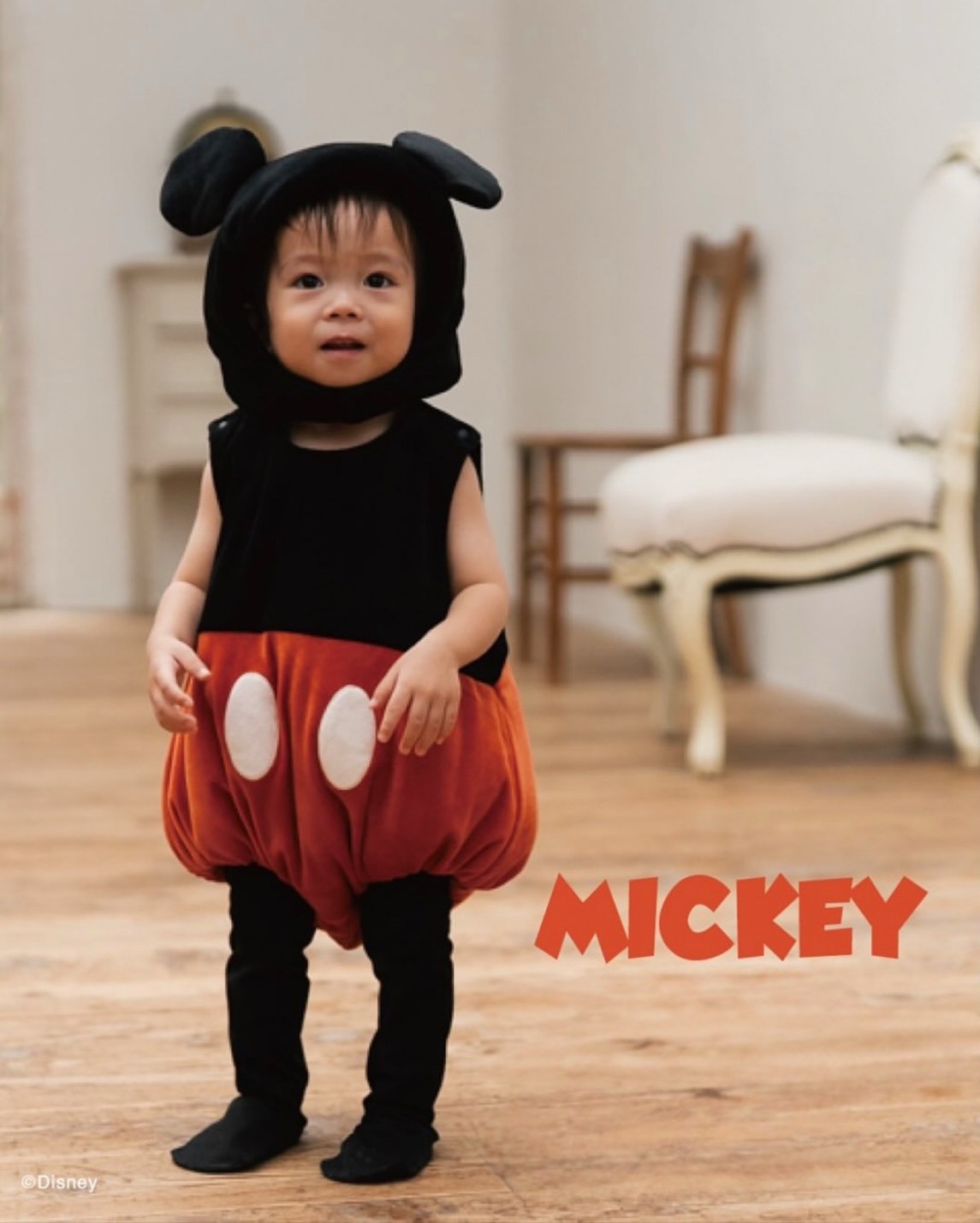 日本🇯🇵米奇背心連身衣附帽(80-90)