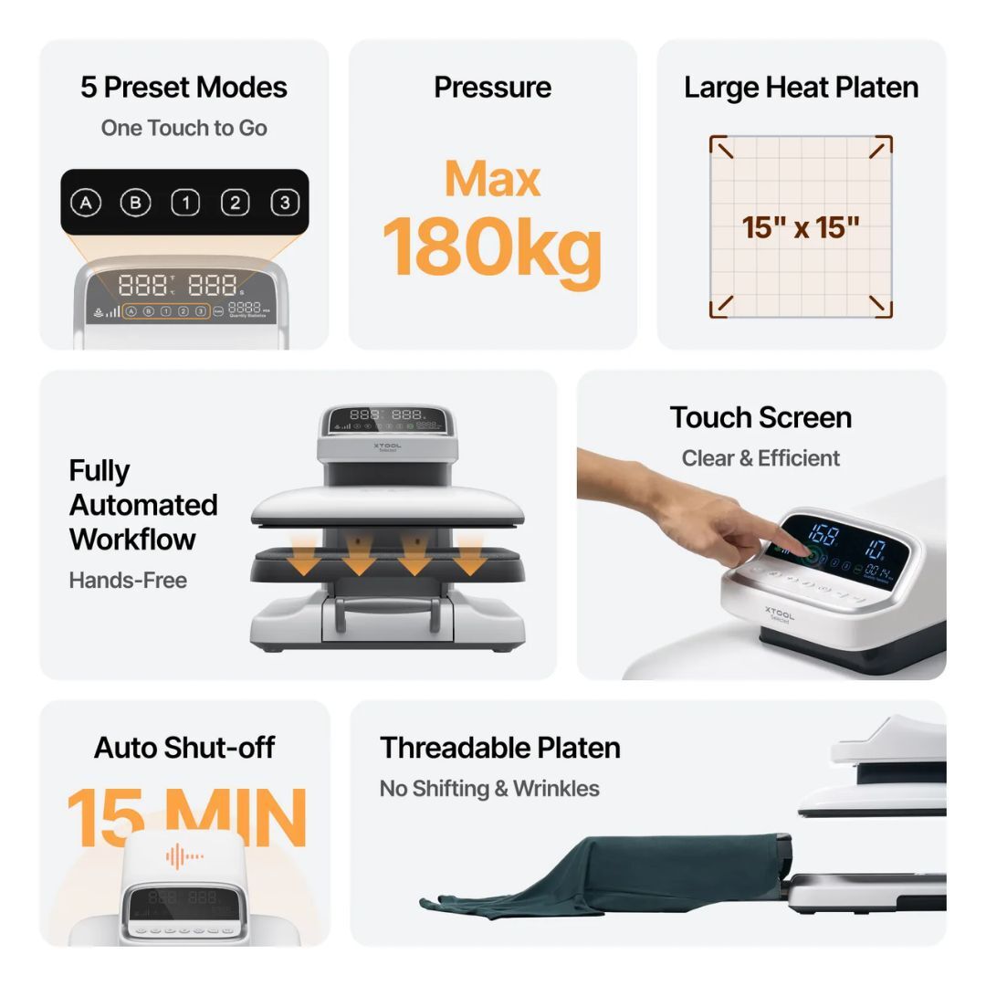 Makeblock xTool Selected HP2 自動熱壓機