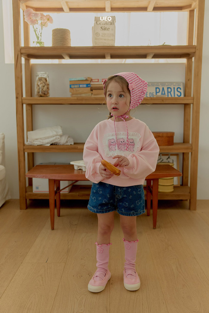 正韓春ueo 兩色蕾絲小兔上衣