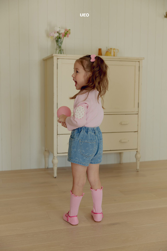 正韓春ueo 三色碎花拼布上衣