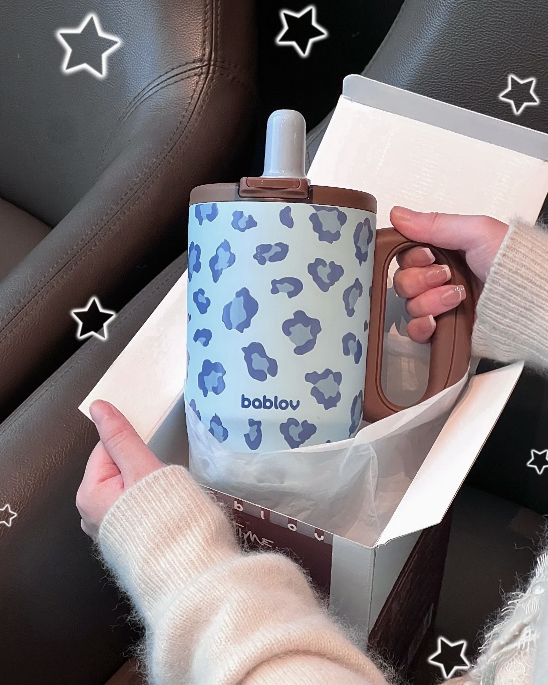 <豹意思2.0 單個免運🐆>BABLOV 二代 豹紋 迷你 大容量 冰霸杯 680ml