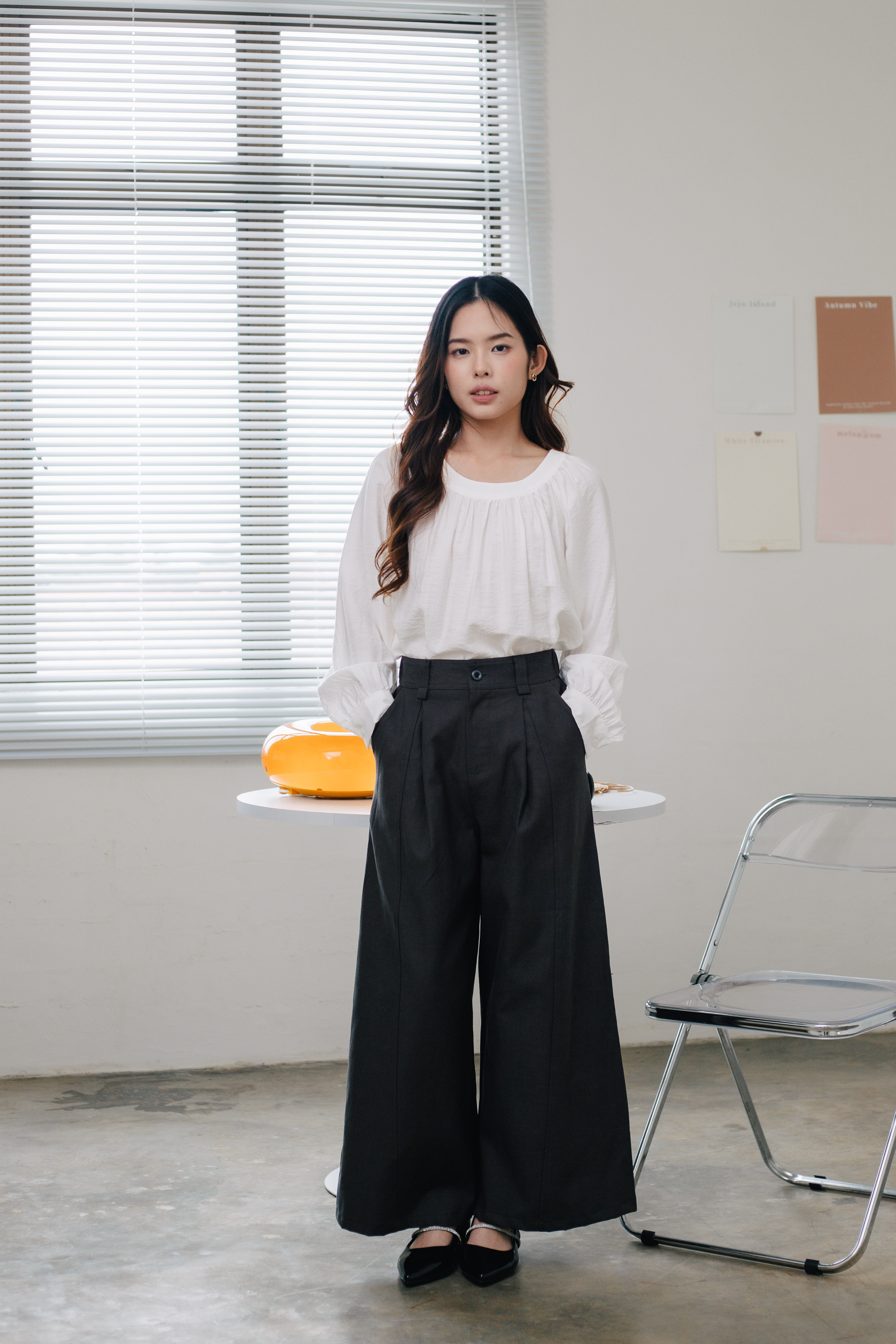 Hudson Wide Leg Pants Grey -2643PLGRY