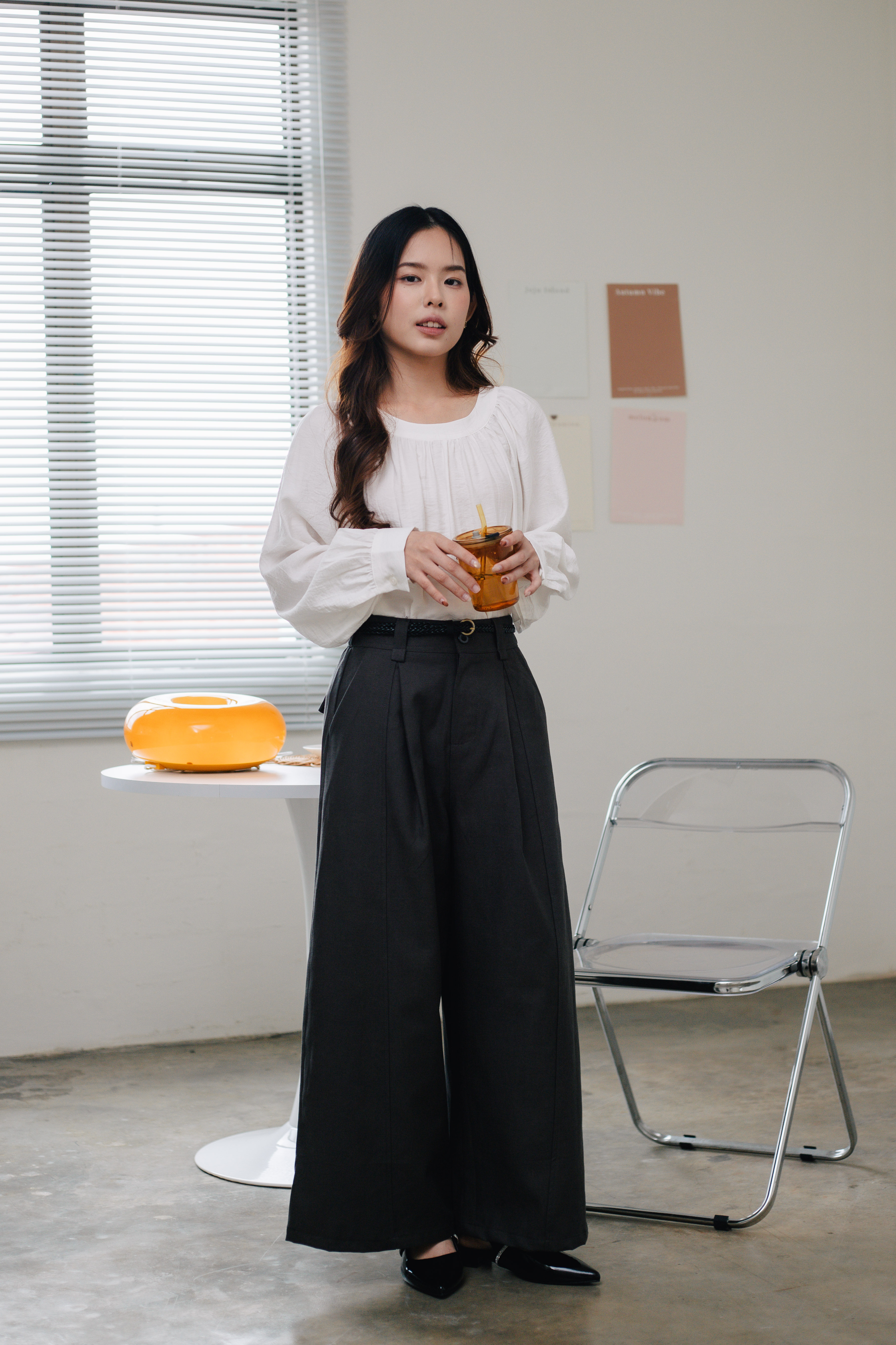 Hudson Wide Leg Pants Grey -2643PLGRY