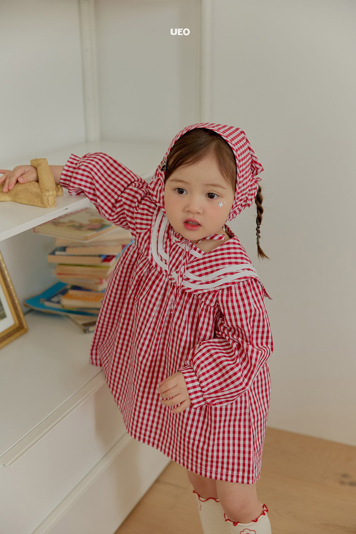 正韓春ueo 兩色鄉村格子洋裝