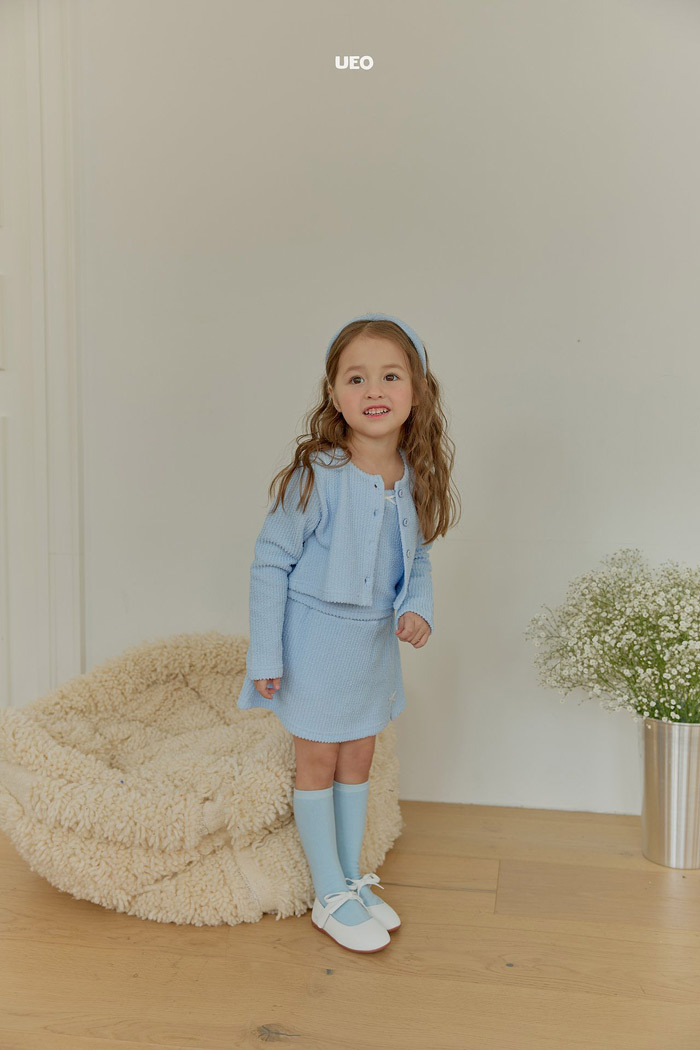 正韓春ueo 兩色蝴蝶結棉花糖裙