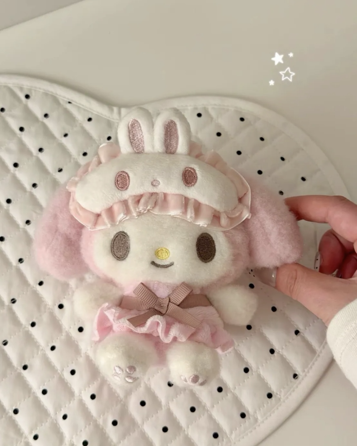 <正版授權>SANRIO 三麗鷗 美樂蒂 粉色 睡衣 眼罩 毛絨 娃娃 吊飾 2種尺寸