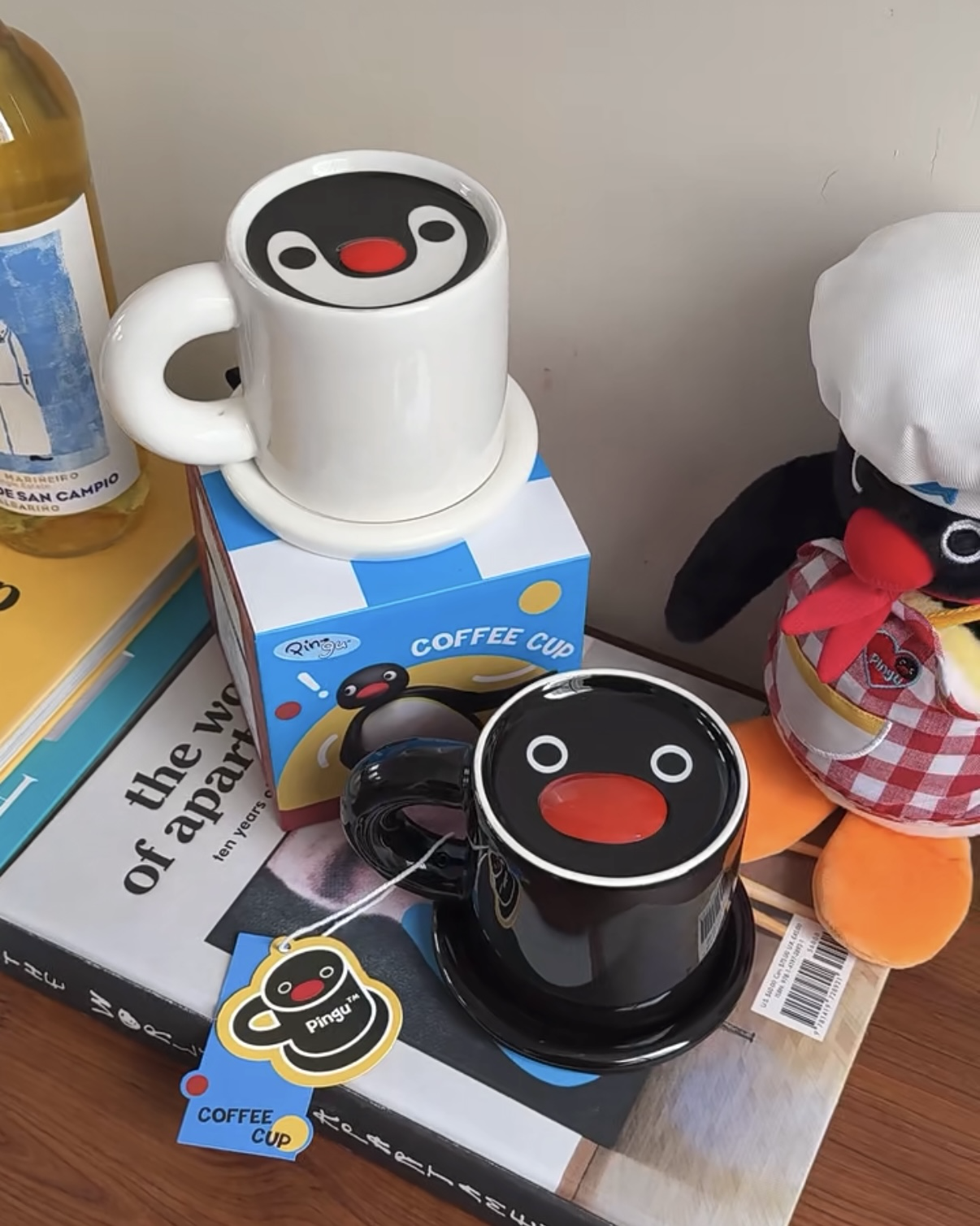 <正版授權>PINGU 企鵝家族 躲貓貓 陶瓷杯碟 馬克杯