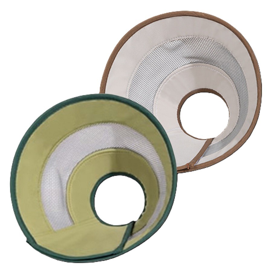 HIDREAM 貓狗通用網格伊莉莎白圈 - 米色S(1-3kg)/ 綠色L(4-8kg)