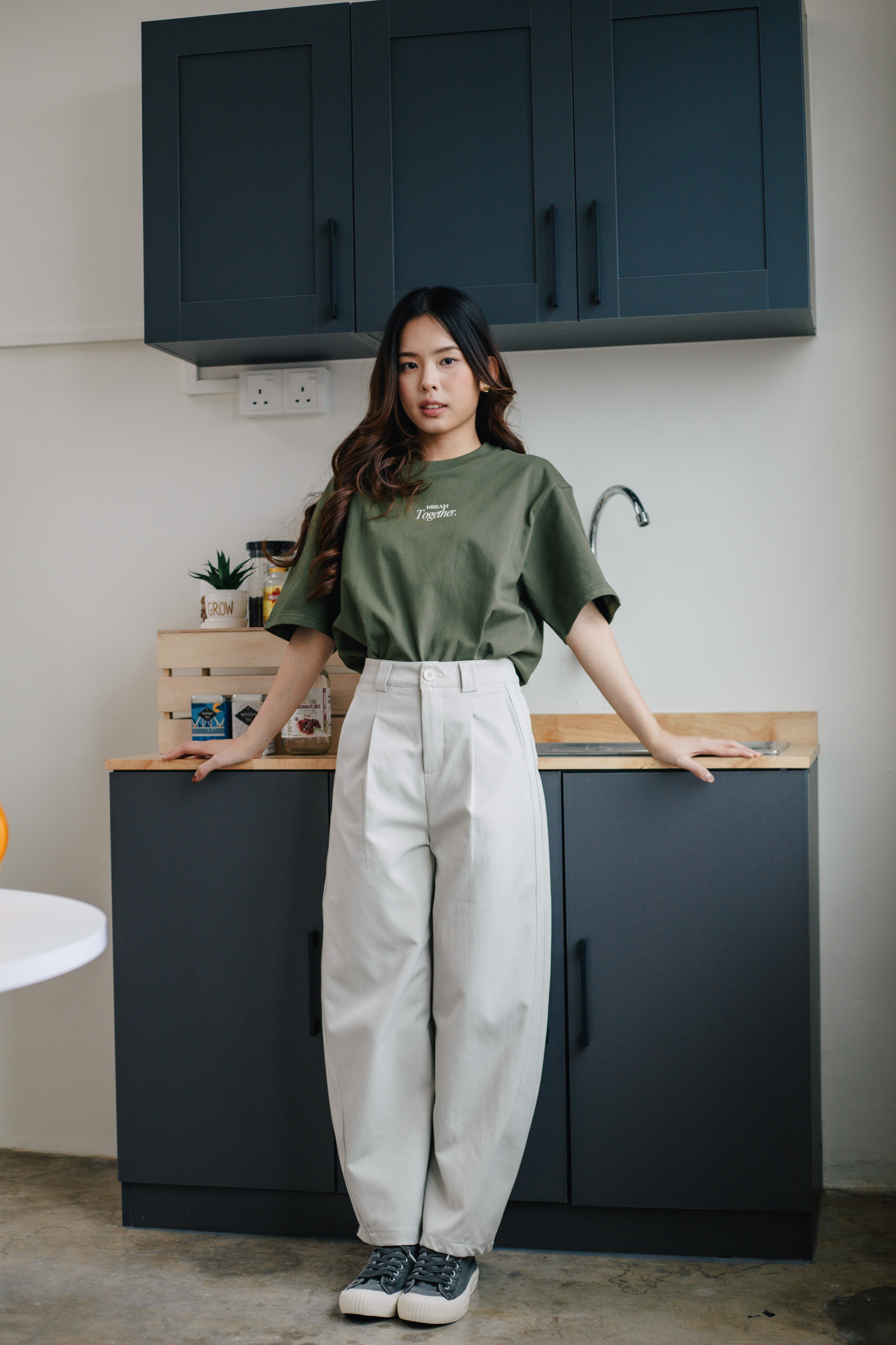 Bejou Seamline Pants Beige -2644PLBEI