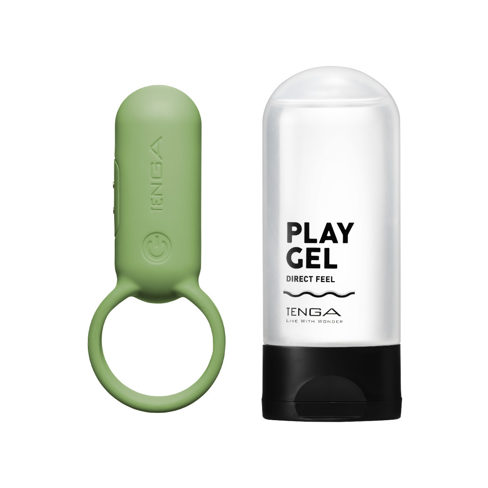 【官網限定】TENGA paiRING 配悅環 青檸綠+PLAY GEL [刺激黑] 套組