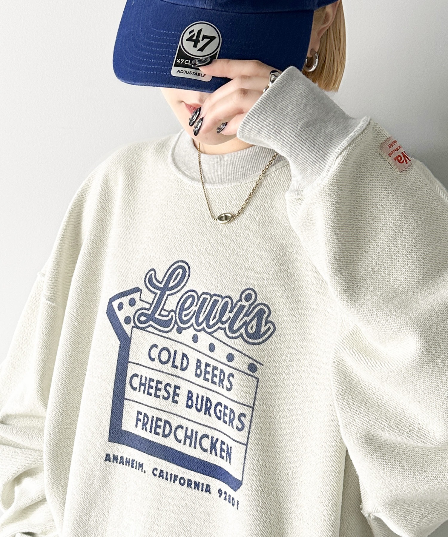 🇯🇵 日系品牌 JAVA 餐廳圖案印花 寬鬆 大學T 長袖 反面抓絨 / 預購