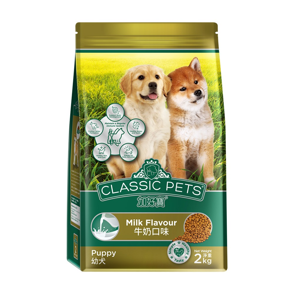 【加好寶】經典乾狗糧(幼犬)-牛奶2kg