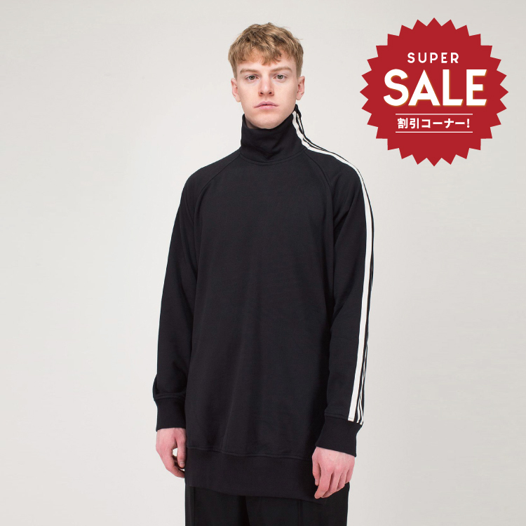 【 Y-3 3-STRIPE SWEAT 三線立領衛衣 - 黑 】