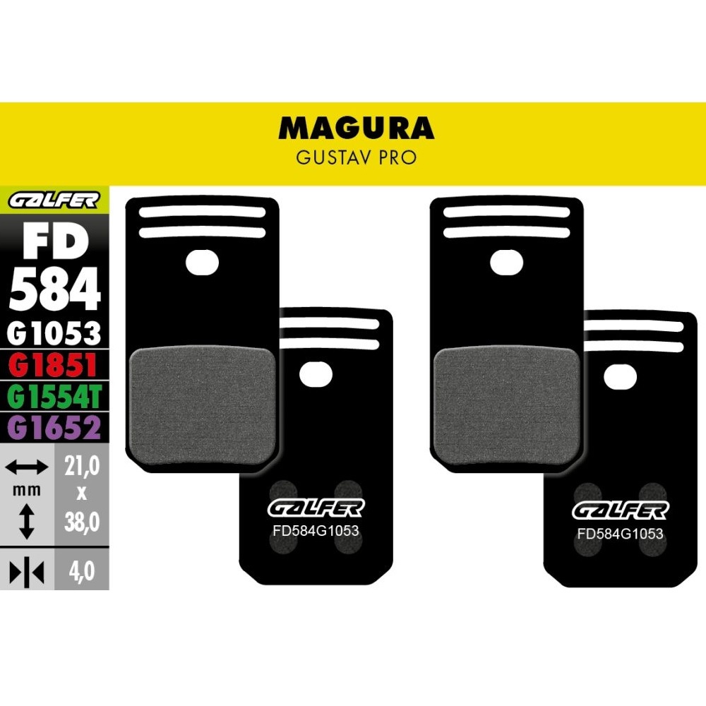 Galfer 剎車皮 FD584 (Magura Gustav 用)