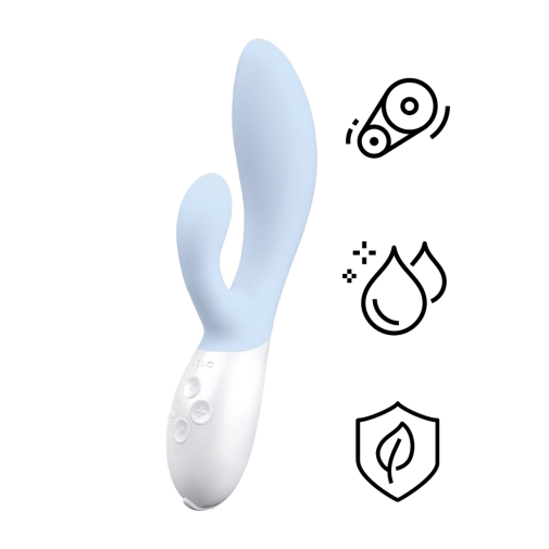 Lelo - Ina 3 兔耳震動棒 - 淺藍色