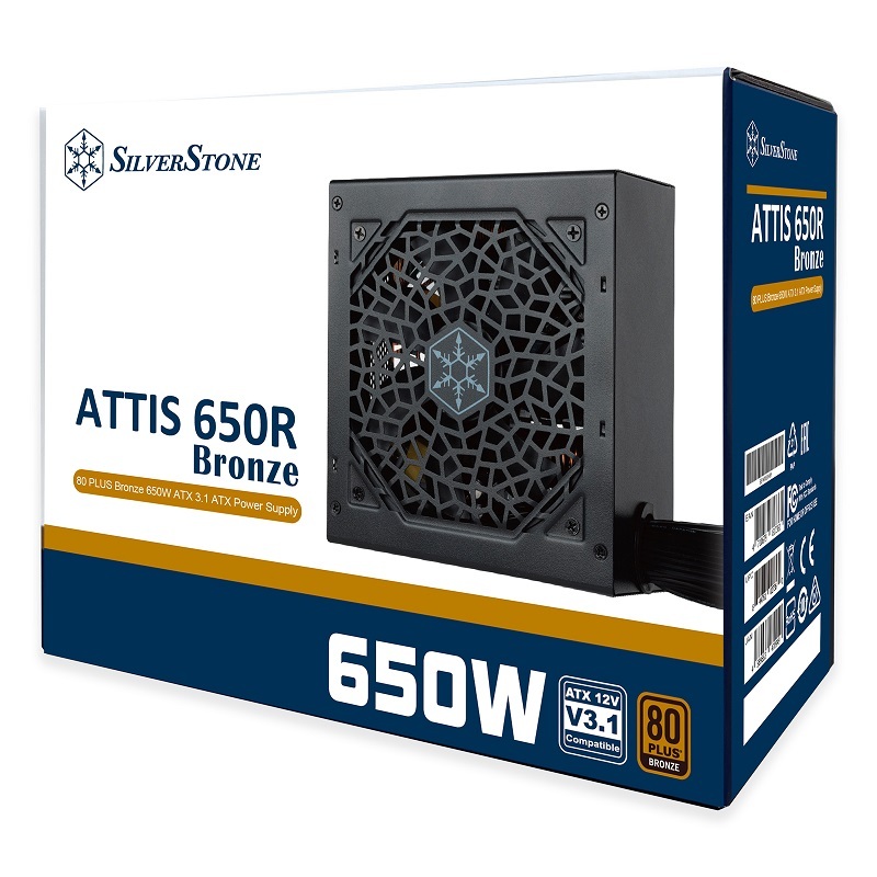 SilverStone 銀欣 Attis 650 Bronze 650W 80 PLUS 銅牌ATX 3.1電源 黑色/白色